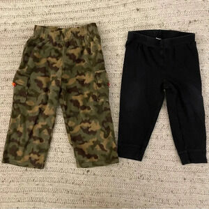 12-18 months camo and black pants set